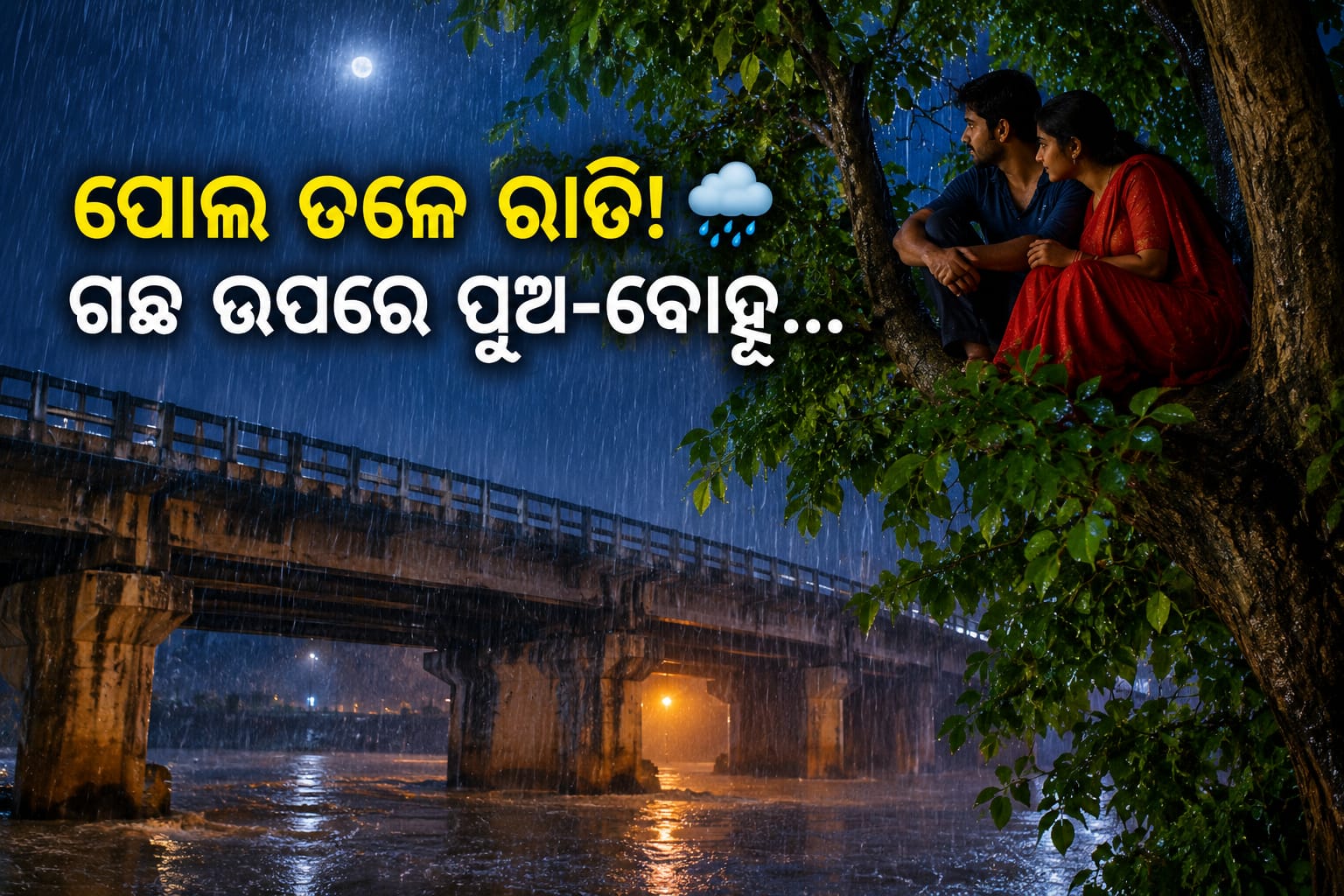 ଛାତ ନୁହେଁ, ପୋଲ ତଳେ ରାତି! 🌧️ ଗଛ ଉପରେ ପୁଅ-ବୋହୂ… ଭଙ୍ଗା ଘର ଉଜାଡ଼ିଦେଲା ଗରିବ ପରିବାରର ସ୍ୱପ୍ନ